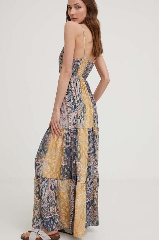 Odzież Answear Lab sukienka jedwabna m.003.4WK granatowy