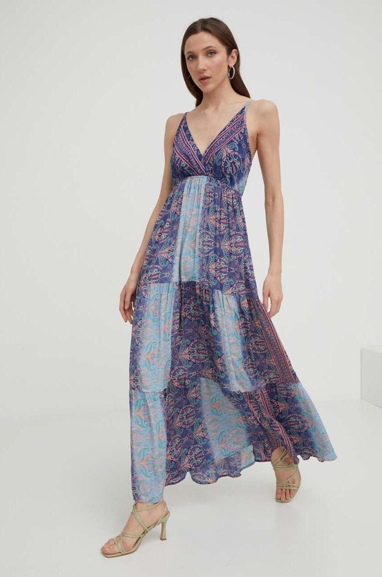 Answear Lab sukienka jedwabna m.003.3WK niebieski WW23