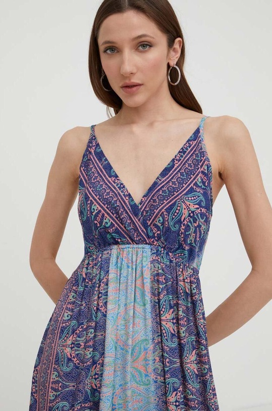 Answear Lab sukienka jedwabna niebieski m.003.3WK