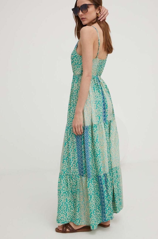 Odzież Answear Lab sukienka jedwabna m.003gr.WK zielony