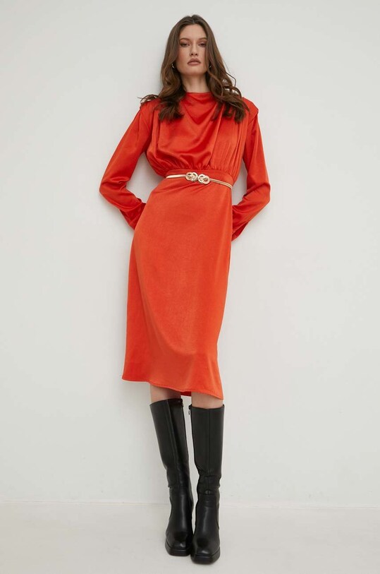 Šaty Answear.LAB viskóza červená SNG102.JS