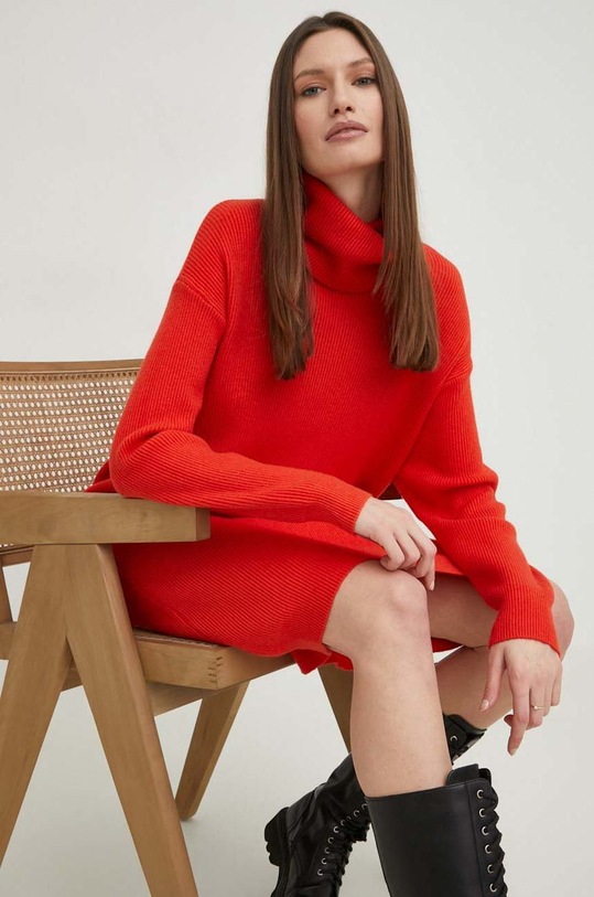 Šaty Answear.LAB s elastanom oranžová m8322.h