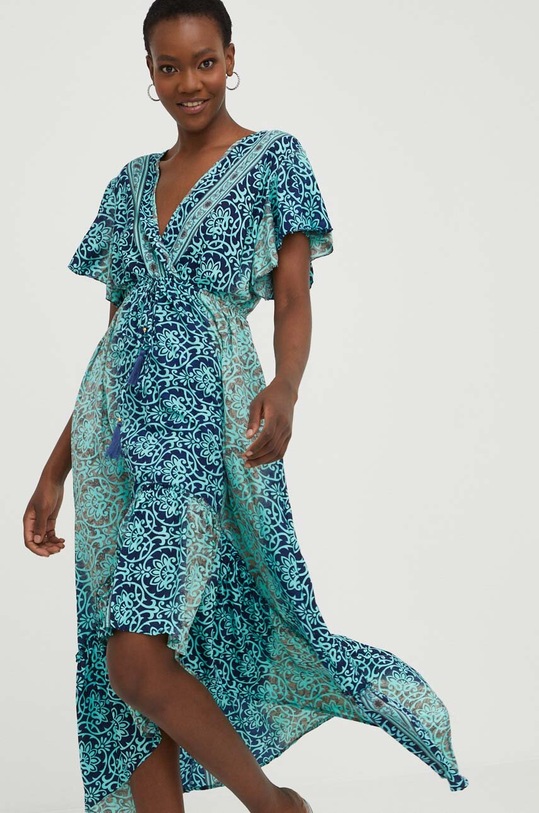 Answear Lab sukienka jedwabna casual granatowy 9296.1WK