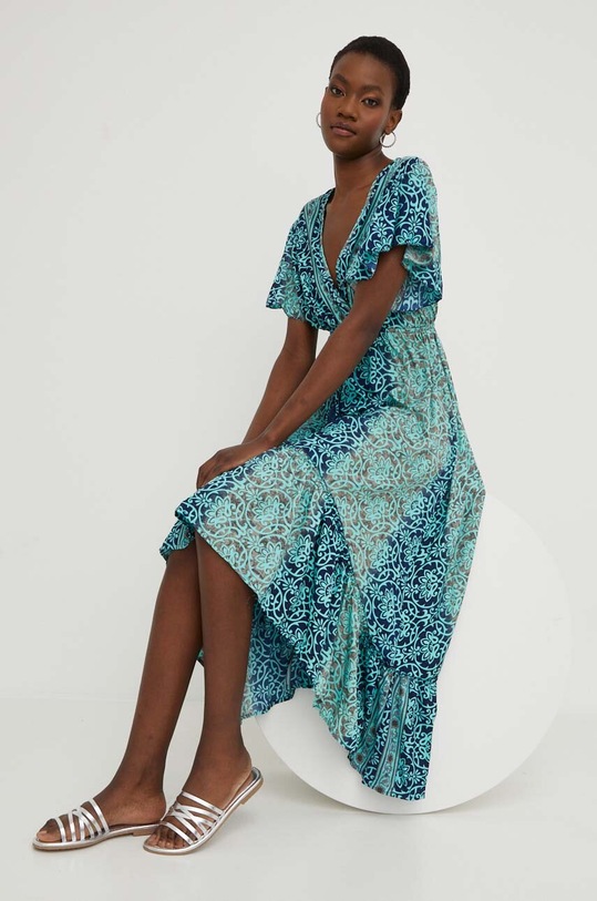 Answear Lab sukienka jedwabna 9296.1WK granatowy WW23