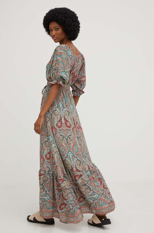 Hedvábné šaty Answear.LAB maxi červená LD1237.WK