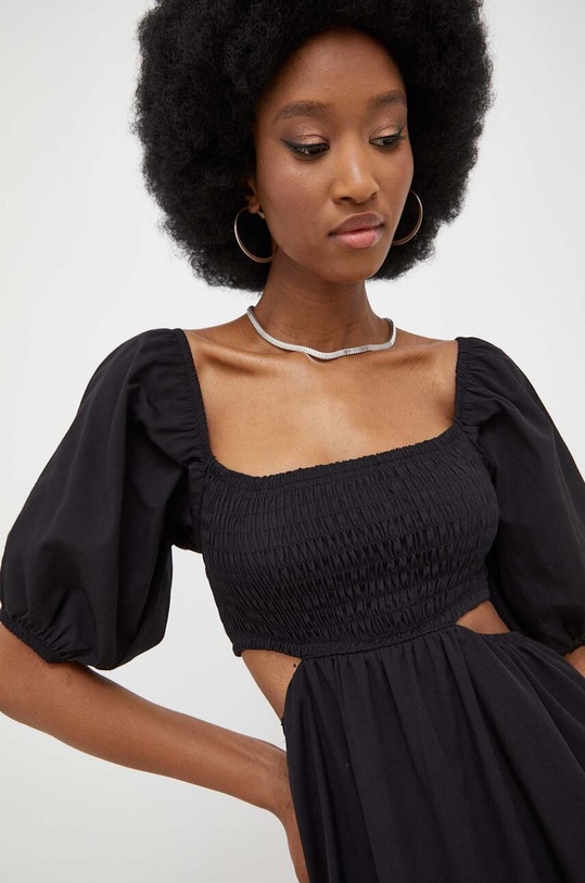 Bavlněné šaty Answear.LAB černá s3y2441.2KK