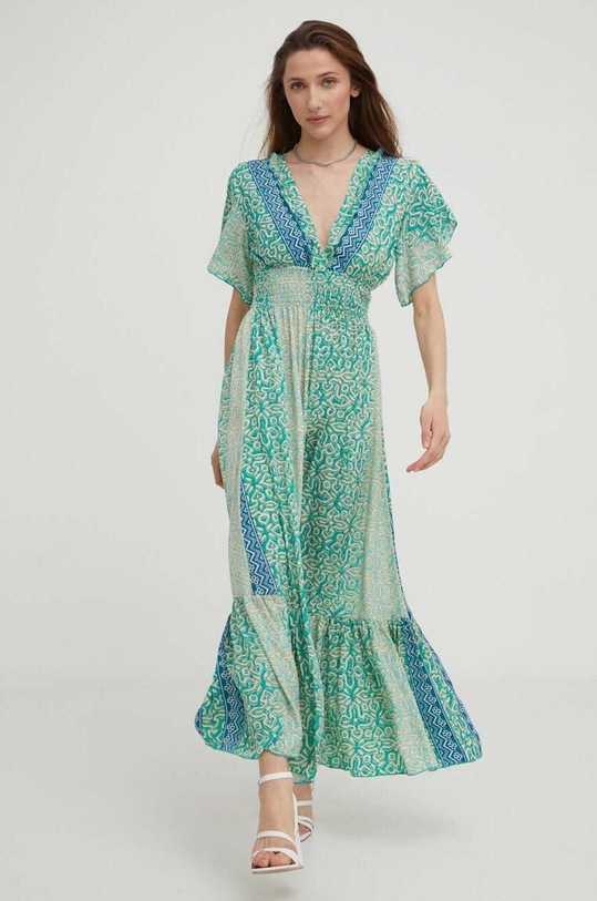 Шовкова сукня Answear Lab m.045.WK зелений WW23