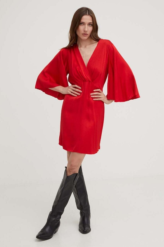 Answear Lab sukienka rozkloszowany czerwony S22022.1W