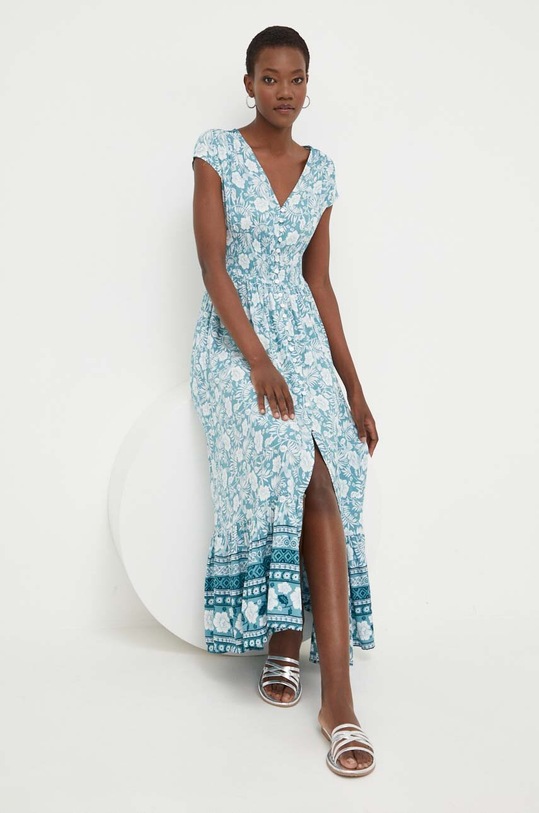 Φόρεμα Answear.LAB εμπριμέ πράσινο W0006.KK