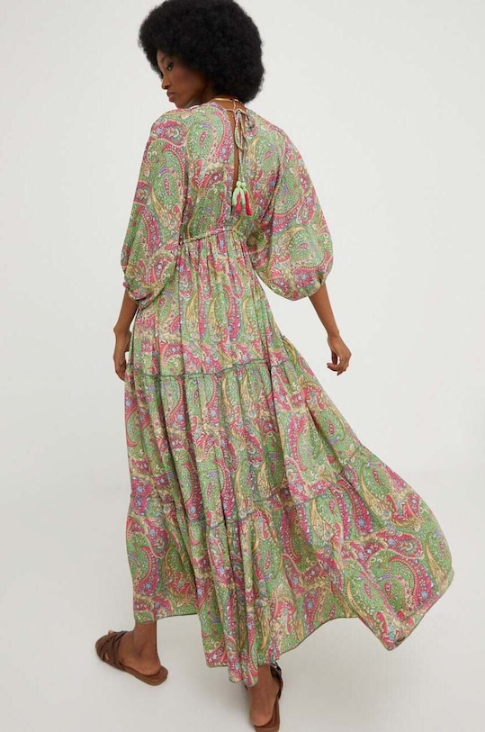 Answear Lab sukienka jedwabna zielony Vestito.KK