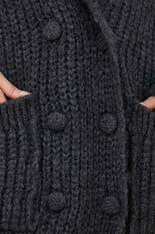 Vlnený kardigán Answear.LAB 60162.h sivá