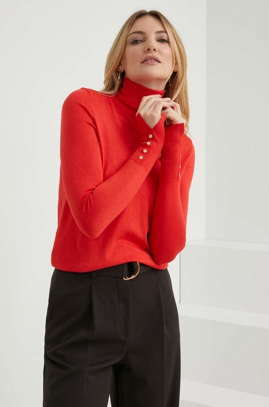 Answear Lab pulover subtiri rosu 1268.h