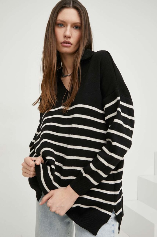 Answear Lab pulover grosime medie negru 4024.h