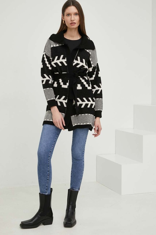 Answear Lab cardigan de lana 4016.h negru WW23