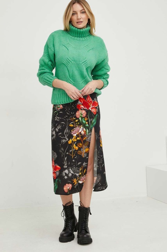 Vlněný svetr Answear.LAB 3586.DB zelená WW23