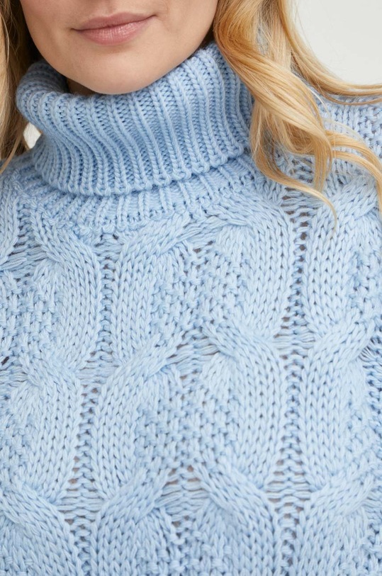 Vlněný svetr Answear.LAB 3570.1.DB modrá