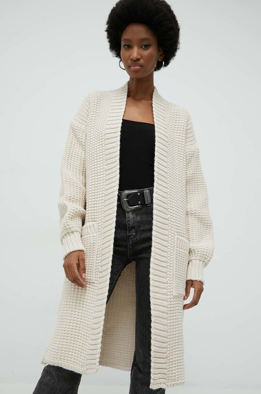 Answear Lab cardigan de lana 5000.h bej WW23