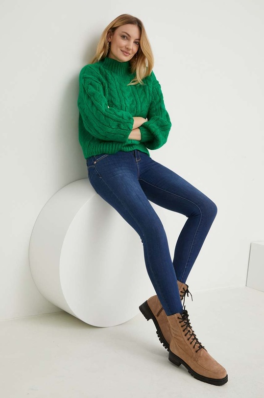 Vlněný svetr Answear.LAB 5009.h zelená WW23