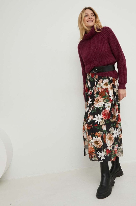 Vlněný svetr Answear.LAB sweterfigo.h burgundské WW23