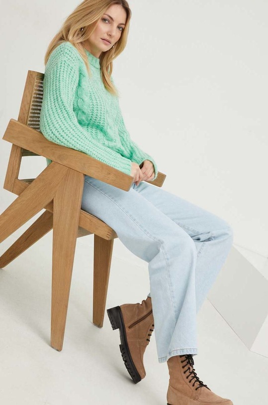 Answear Lab pulover de lana news..js verde WW23