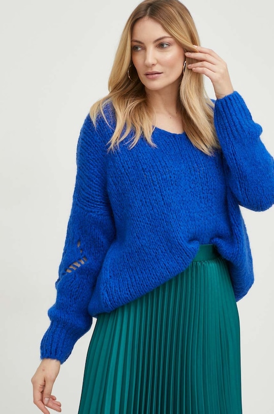 Vlněný svetr Answear.LAB G4185.WK modrá