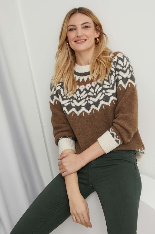 Answear Lab pulover groase maro JP5789.WK