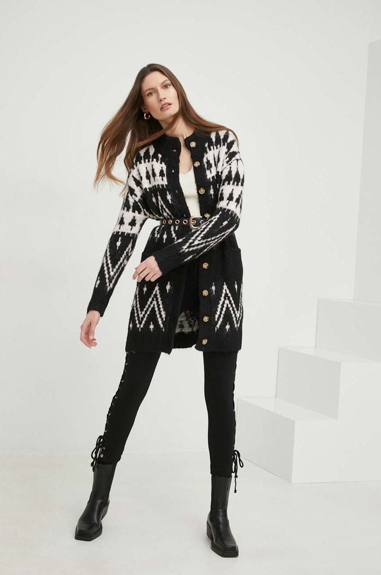 Μάλλινη μπλουζα Answear.LAB JP6110.js μαύρο WW23