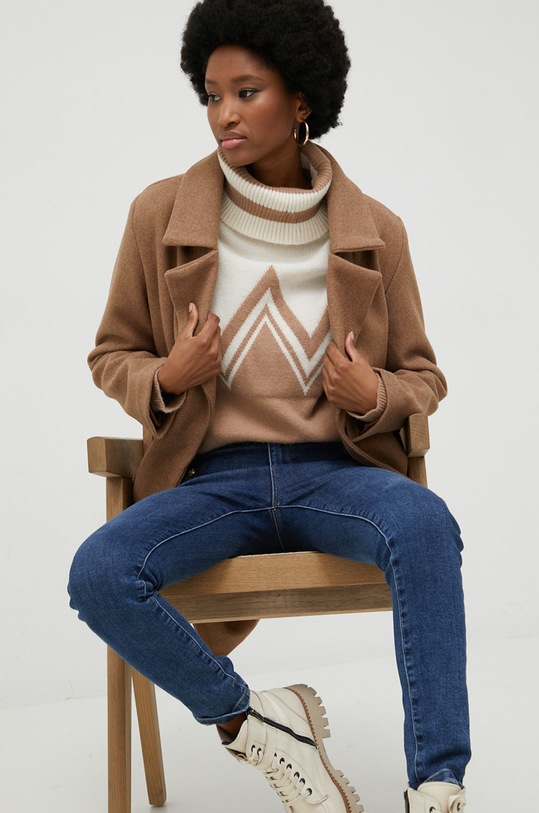 Answear Lab pulover de lana 9842.h bej WW23