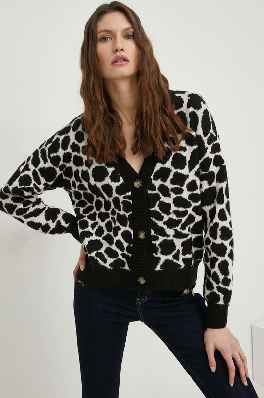 Vlnený kardigán Answear.LAB čierna M542.h