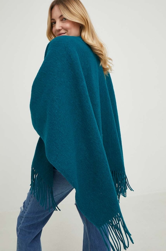 Answear Lab poncho z wełną 82803.WK zielony WW23