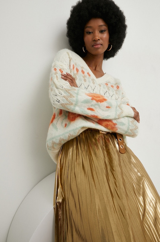 Answear Lab sweter z wełną biały 15924.1.js