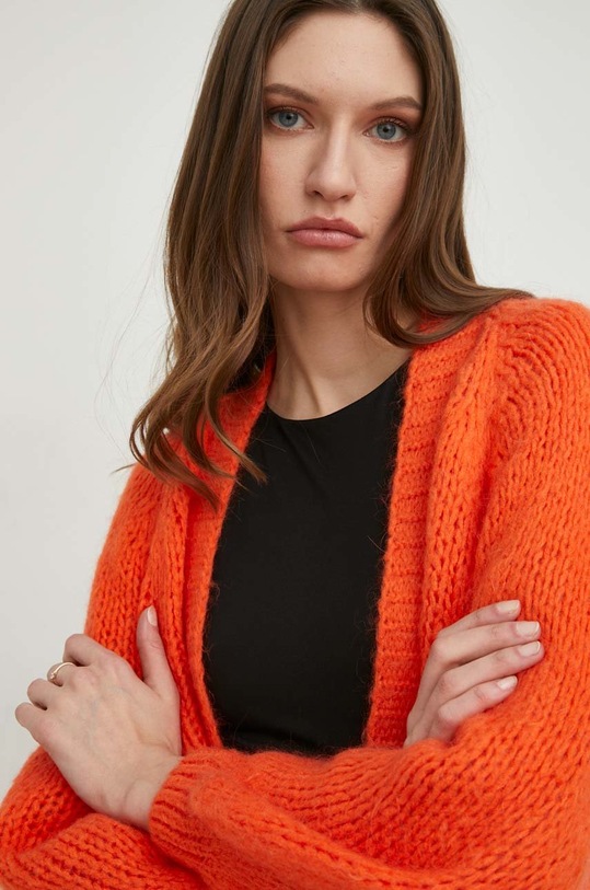 Answear Lab kardigan z wełną pomarańczowy H622210.2h