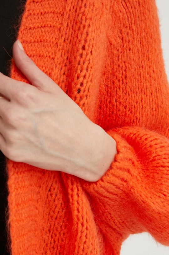 Answear Lab kardigan z wełną H622210.2h pomarańczowy