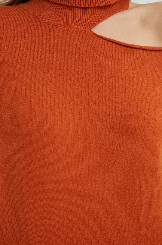 Answear Lab sweter lu1312.w pomarańczowy