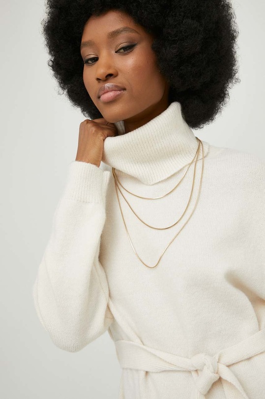 Answear Lab sweter z wełną beżowy 98250.2w