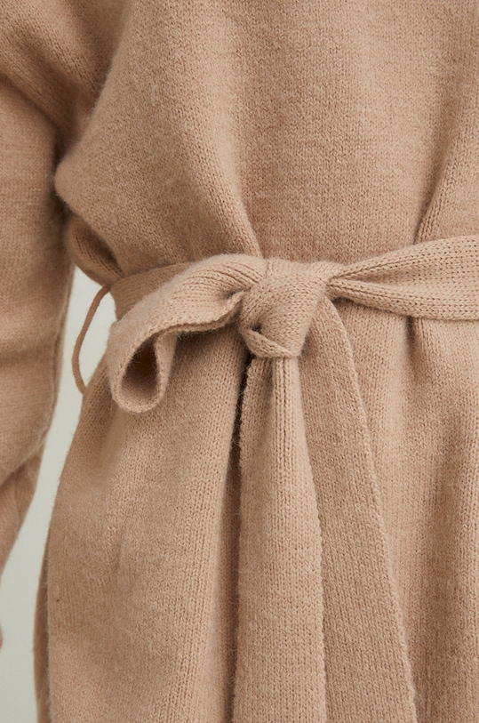 Answear Lab sweter z wełną 98250.5w brązowy