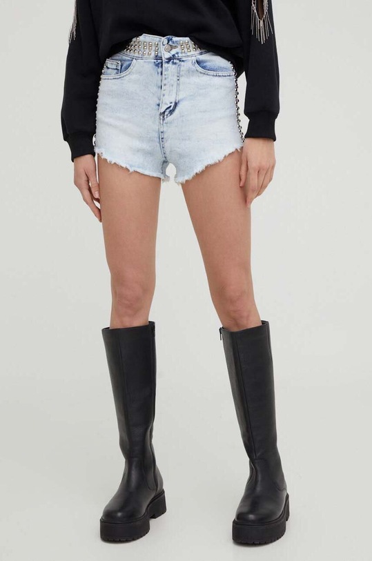 Answear Lab pantaloni scurti jeans jeans albastru W1537.KK
