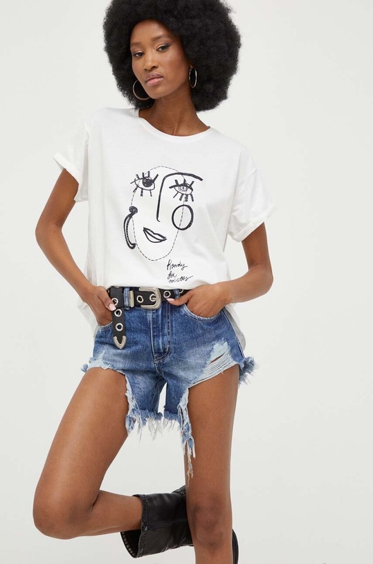 Answear Lab szorty jeansowe niebieski y912.KK