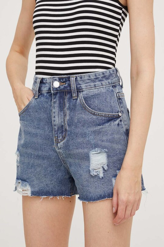Answear Lab pantaloni scurti jeans bumbac albastru 3150.IWK