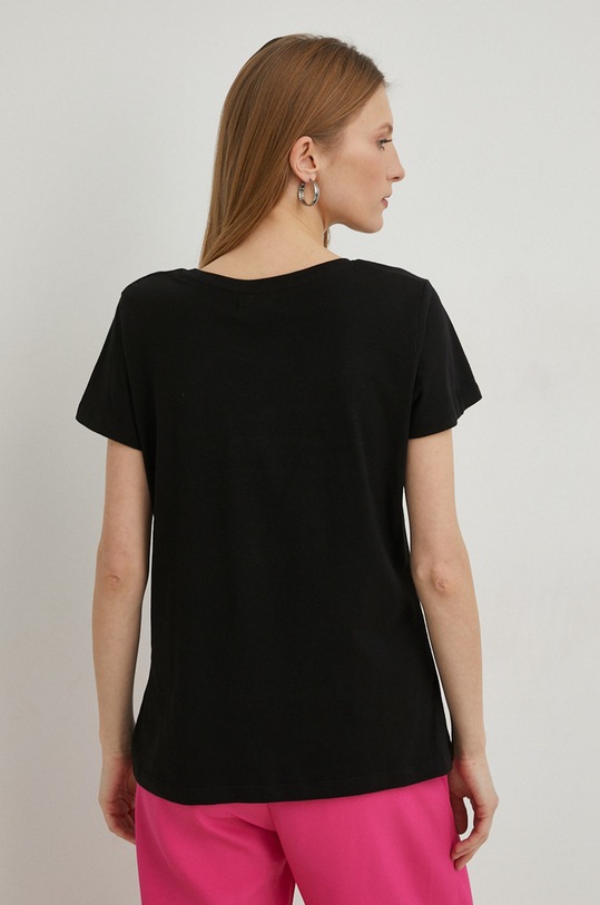 Answear Lab t-shirt bawełniany WW23.TSD00U czarny WW23