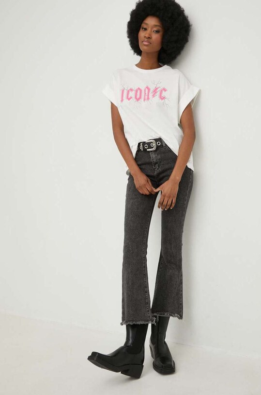 Answear Lab t-shirt bawełniany X kolekcja limitowana SISTERHOOD otk14266.WK biały WW23