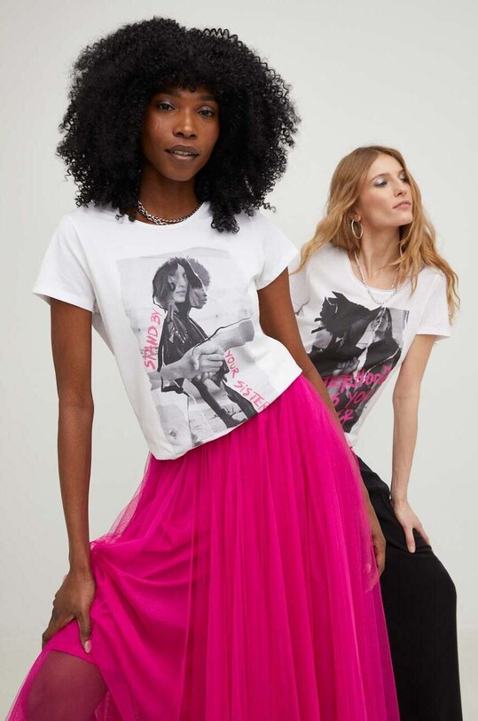 Answear Lab t-shirt sovrastampa bianco TSD02E