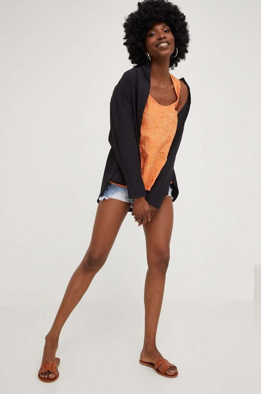 Answear Lab top bawełniany 26149.1KK pomarańczowy WW23