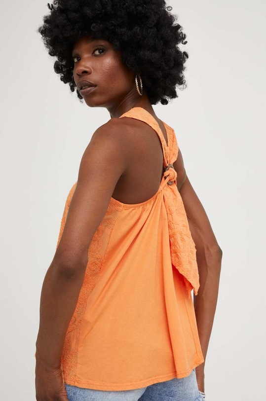 Odzież Answear Lab top bawełniany 26149.1KK pomarańczowy