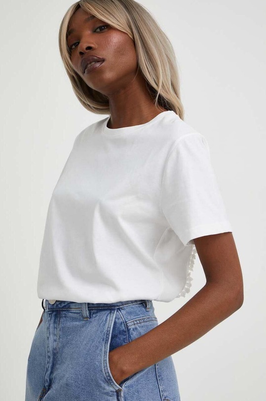 Odzież Answear Lab t-shirt bawełniany X kolekcja limitowana BE SHERO wh088.KK biały