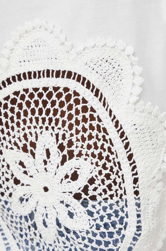 Answear Lab t-shirt bawełniany X kolekcja limitowana BE SHERO wh088.KK biały