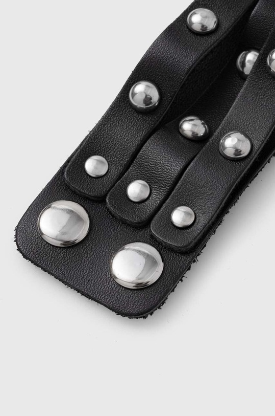 Akcesoria Answear Lab bransoletka skórzana jew.5.CWK czarny