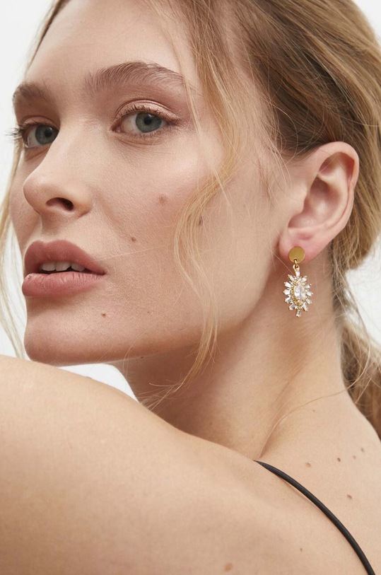 Náušnice Answear.LAB zirkonie zlatá M23GE32.fkk