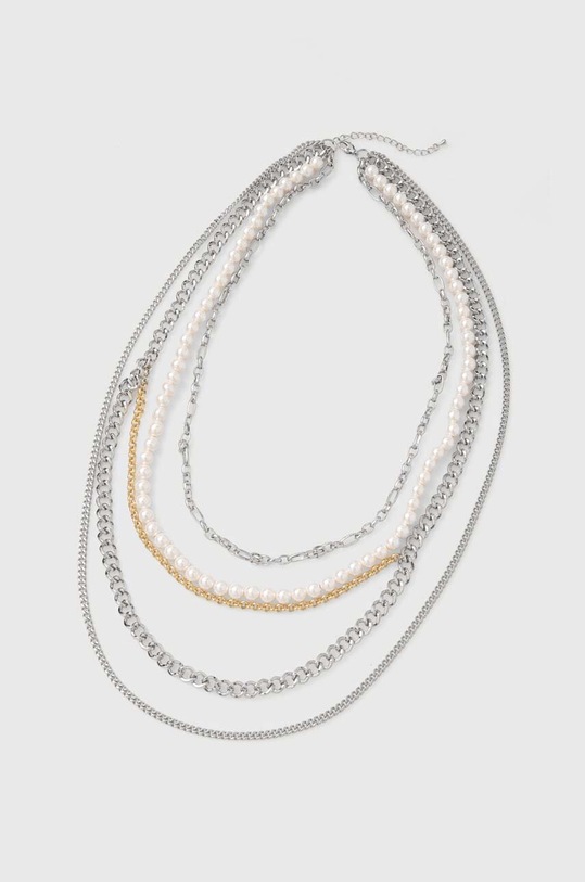 Answear Lab colier 5row.fh argintiu WW24