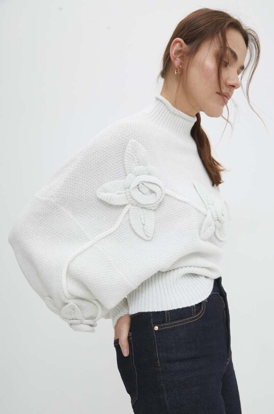 Answear Lab sweter pozostałe biały 504269.iw